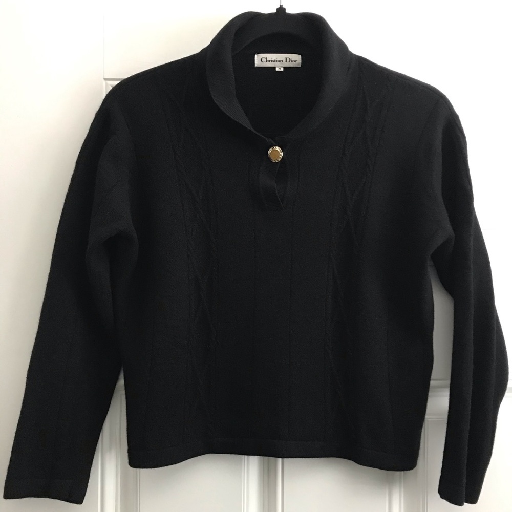 Christian Dior ✮ Rare Vintage Black Sweater